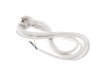 flexošňůra přívodní, PVC, L = 2 m, 3x1 mm2, bílá, úhlová vidlice